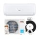 Airtural Series 18000 BTU ductless mini split air conditioner with remote, installation kit, and Energy Star.