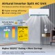 Airtural Series 18000 BTU ductless mini split AC unit with 21 SEER2 rating, ideal for efficient cooling and heating.