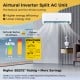 Airtural Series 24000 BTU mini split AC unit with 21 SEER2 rating, energy-efficient, WiFi enabled for year-round.