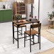 Bar stools with ergonomic backrests and solid steel frames, designed for comfort and space-saving under the table.