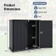 All-weather storage box in black with removable shelf, lockable door, and waterproof design for outdoor use.
