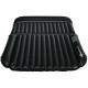 Thickened black inflatable SUV air backseat mattress with flocked surface, ideal for camping and road trips.
