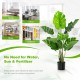 4 feet artificial Monstera deliciosa tree with 10 adjustable leaves, made of durable PEVA, perfect for indoor and.