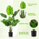 4 feet artificial Monstera Deliciosa tree with 10 realistic leaves, sturdy stalks, and a solid pot for indoor or.