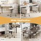 Armless rolling office chair with clear PET material, ergonomic design, and PU leather cushion for versatile use in.