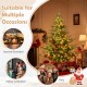 6-foot artificial Christmas tree with warm white LED lights, featuring realistic branch tips for festive holiday decor.