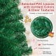 Close-up of the 6 ft artificial PVC Christmas tree showcasing realistic green leaves, ideal for indoor and outdoor.