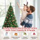 6 ft artificial PVC hinged Christmas tree with solid metal stand, ideal for indoor and outdoor festive decoration.