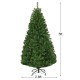5ft artificial premium hinged Christmas tree with dense PVC needles and pre-lit UL-certified LED lights for festive.