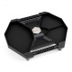 Automotive rolling tool creeper in black with 4 swivel casters, 30 lbs capacity, and efficient storage compartments.