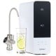 Alkaline PH+ reverse osmosis water filter with smart LED faucet, compact tankless design for under-sink installation.