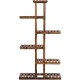 6-tier wooden plant rack stand with weather-resistant fir wood, ideal for displaying flowers and ornaments indoors or.