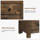 Close-up of the Wood 2 Storage Sliding Drawers End Nightstand in Oak, featuring retro handles and stable wood legs.