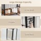 3-tier over-the-toilet storage rack in rustic brown with hooks for towels, made of engineered wood and steel for.