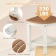 Heavy-duty corner shower bench stool in brown, made of waterproof HDPE, supports 330 lbs with drainage slots for easy.