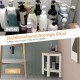 Heavy-duty corner shower bench stool in brown with storage shelf, ideal for bathrooms and moisture-prone areas.