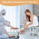 Heavy-duty corner shower bench stool in brown, made of waterproof HDPE, perfect for bathroom storage and stability.