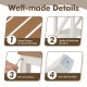 2-tier waterproof shower bench with slatted design, sturdy HDPE structure, and anti-slip foot pads for versatile use.