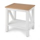 2-tier waterproof shower bench with brown slat top, sturdy HDPE construction, ideal for bathroom or entryway storage.