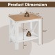 2-tier waterproof shower bench with storage shelf, brown HDPE, sturdy design, dimensions 18.5" x 17" x 13", 330 lbs.