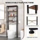 4-tier adjustable bathroom metal storage rack with sturdy MDF shelves, designed to fit over toilets for space-saving.