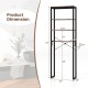 4-tier adjustable bathroom metal storage rack with dimensions, featuring a sturdy metal frame and MDF shelves for.