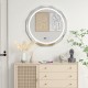 Defogging LED bathroom mirror with three color temperatures, featuring a sleek design and touchscreen control for easy.