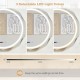 Defogging LED bathroom mirror showcasing three selectable light colors and adjustable brightness for customized.