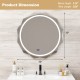 30-inch defogging LED bathroom mirror with stepless 3 color temperature and shatter-proof design, ideal for modern.
