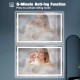 LED bathroom mirror with anti-fog function, featuring adjustable 3-color dimmable lights and touch controls for.