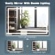 LED bathroom mirror with front and back lighting, adjustable brightness, and 3 color temperatures for versatile use.