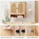 Bathroom wall cabinet with PE rattan doors, adjustable shelves, and easy-to-clean surface for organized storage.