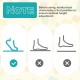 Foot position check instructions for optimal height adjustment in the Baby Activity Center with adjustable heights.