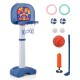 4-in-1 adjustable kids basketball hoop with ring toss, sticky ball, and mini golf for versatile playtime fun.