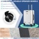 20-inch white hardside carry-on luggage with 4 double-spinner wheels, USB port, and TSA lock for convenient travel.