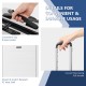 20-inch white carry-on luggage with a TSA lock, USB port, and durable PC hardshell for convenient travel.