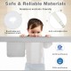 57-inch gray baby bed rail guard with adjustable height, breathable mesh, and anti-collision sponge for safety.