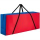 Red and blue Giant 4 in A Row storage carrying bag with ergonomic handle for easy transport of Jumbo 4-to-Score game.