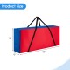 Giant 4 in A Row storage carrying bag in red and blue, 33"x9"x14", made of durable Oxford cloth for easy transport.