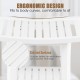 Curved seat of the heavy-duty waterproof bath stool in white, featuring slatted design for ventilation and ergonomic.