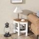 Heavy-duty corner shower bench stool in brown with storage shelf, made of waterproof HDPE for indoor and outdoor use.