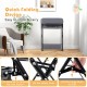 Baby storage folding diaper changing table in gray with three compartments for easy access, perfect for convenient.