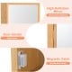 Bamboo small medicine cabinet with mirror door, featuring removable shelves and easy-open recessed handle for stylish.