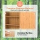Bamboo small medicine cabinet with mirror door, varnished surface, and removable shelves for customizable storage.