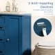 Prussian Blue bathroom cabinet with anti-tipping devices for added stability and safety, featuring a spacious top and.