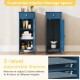 Prussian Blue bathroom cabinet with adjustable shelves, offering flexible storage and a compact design for small spaces.
