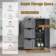 Gray bathroom floor cabinet featuring 3 drawers and a cupboard, ideal for organized storage in various rooms.