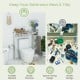 Bathroom over-the-toilet storage organizer in white with adjustable shelves for ample storage and space-saving design.
