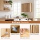 Bathroom wall cabinet with slatted doors, adjustable shelves, and sleek pull handles for versatile storage solutions.