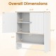 Bathroom wall cabinet dimensions with adjustable shelf, towel bar, and sleek design for versatile home use.